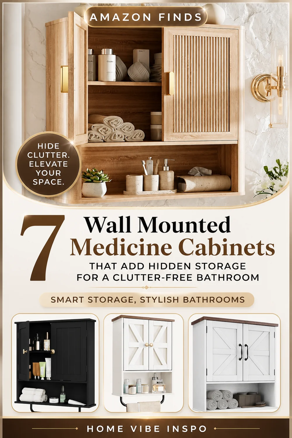 7 Wall Mounted Medicine Cabinets That Add Hidden Storage for a Clutter-Free Bathroom