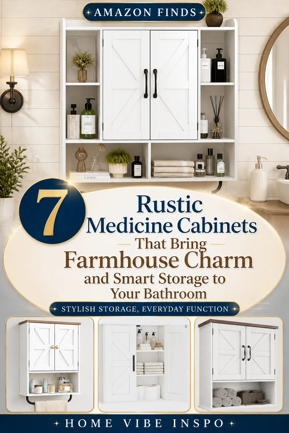 7 Rustic Medicine Cabinets That Bring Farmhouse Charm and Smart Storage to Your Bathroom