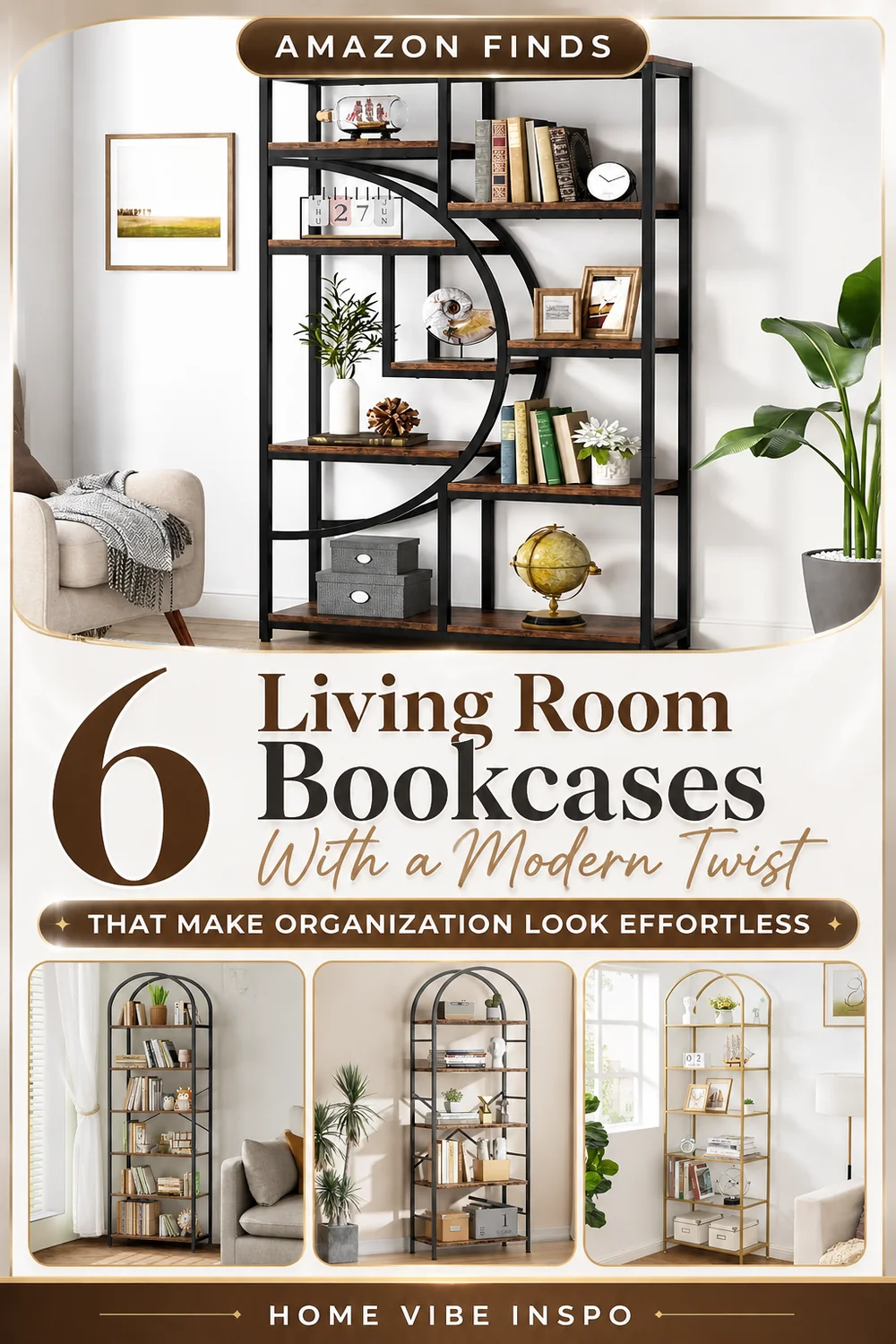 6 Living Room Bookcases With a Modern Twist That Make Organization Look Effortless