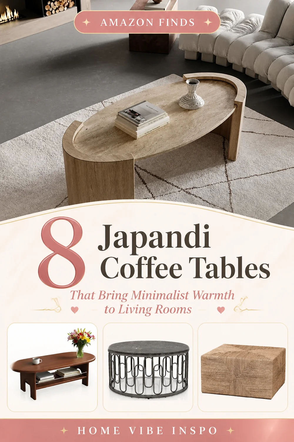 8 Japandi Coffee Tables That Bring Minimalist Warmth to Living Rooms
