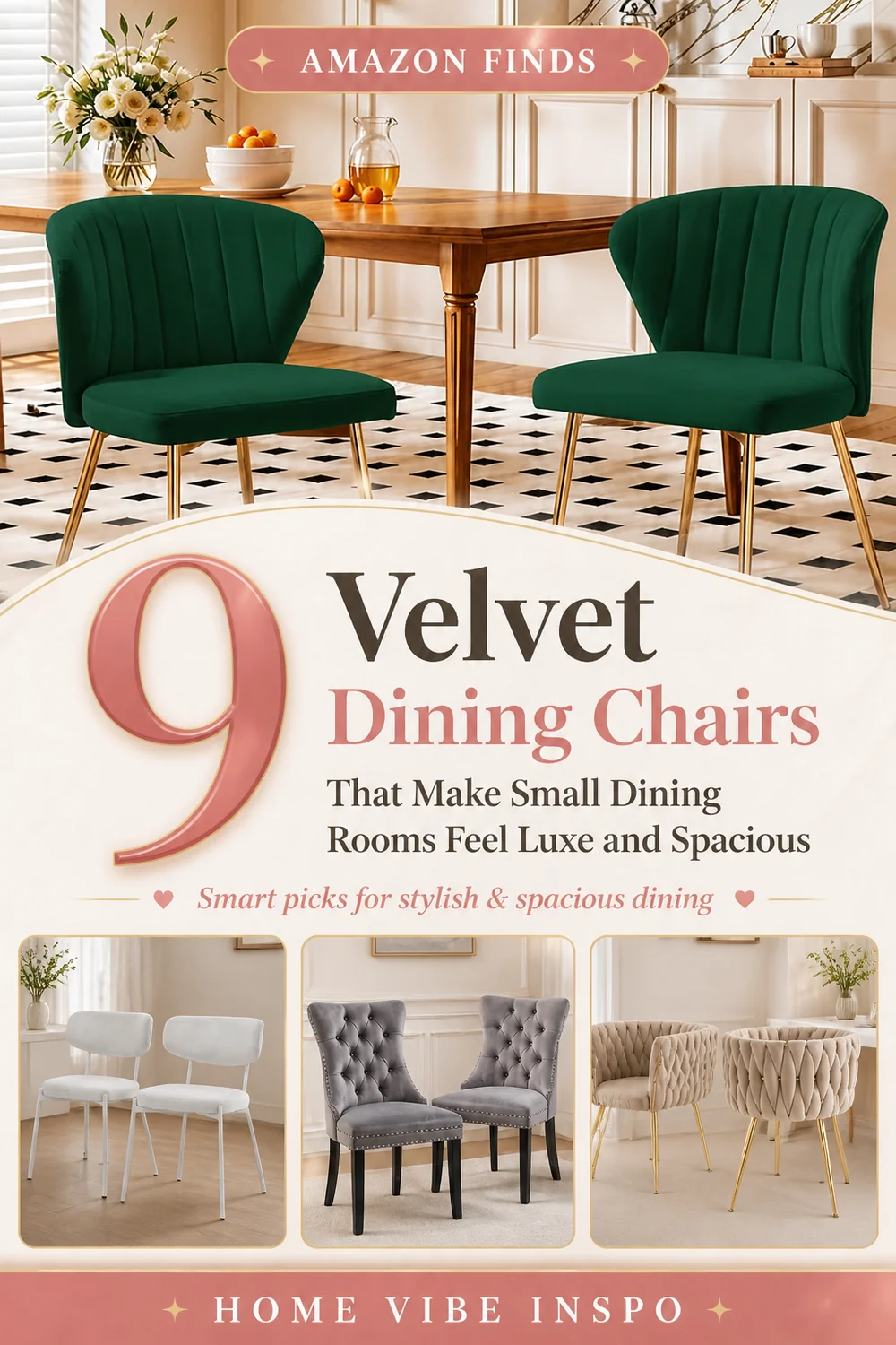 9 Velvet Dining Chairs That Make Small Dining Rooms Feel Luxe and Spacious