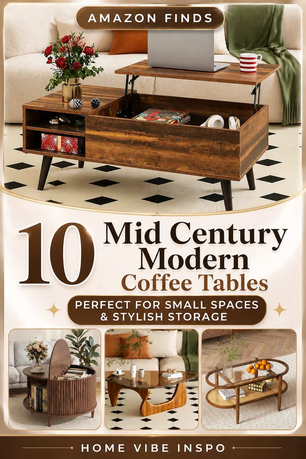 10 Mid Century Modern Coffee Tables Perfect for Small Spaces & Stylish Storage