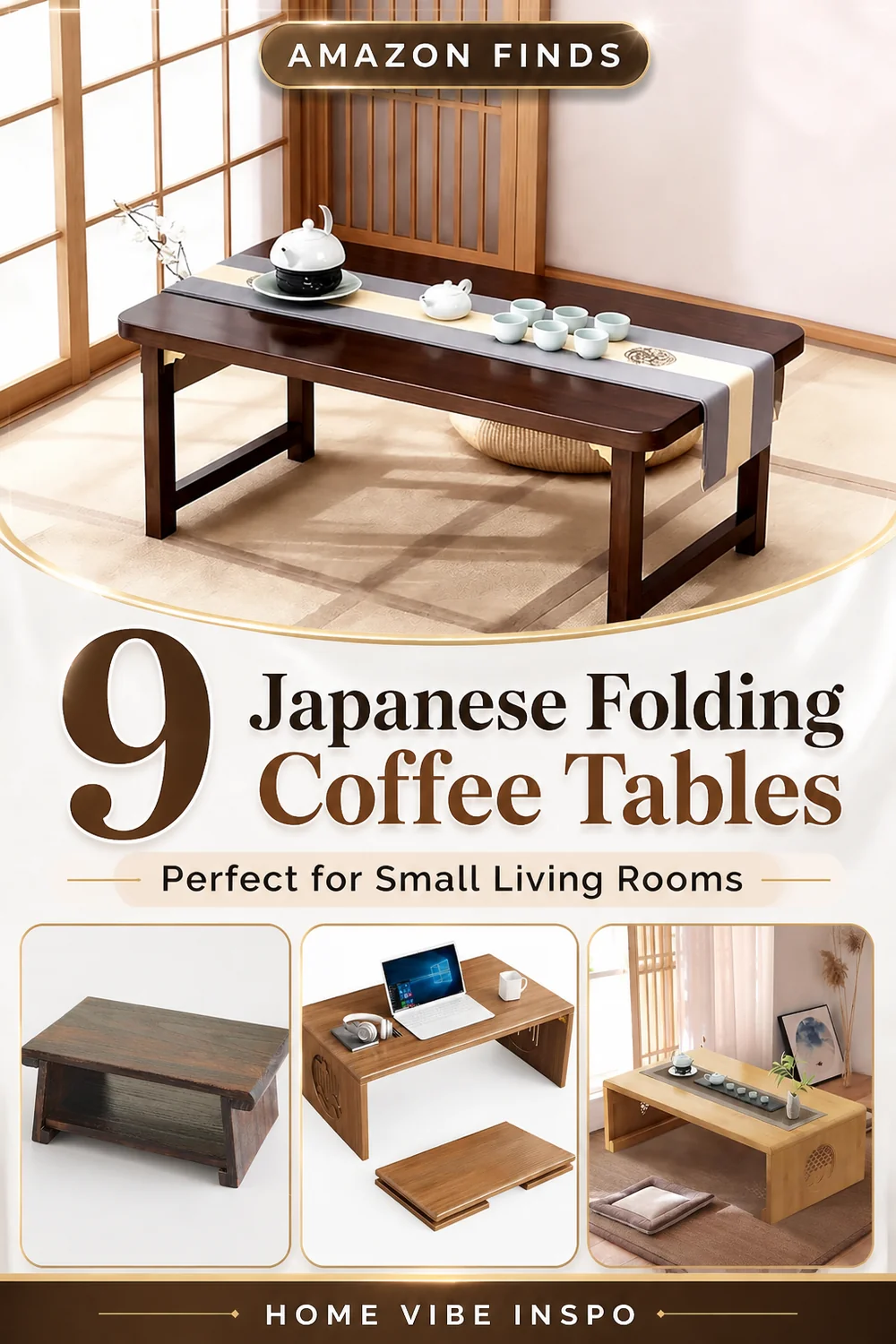 9 Japanese Folding Coffee Tables Perfect for Small Living Rooms
