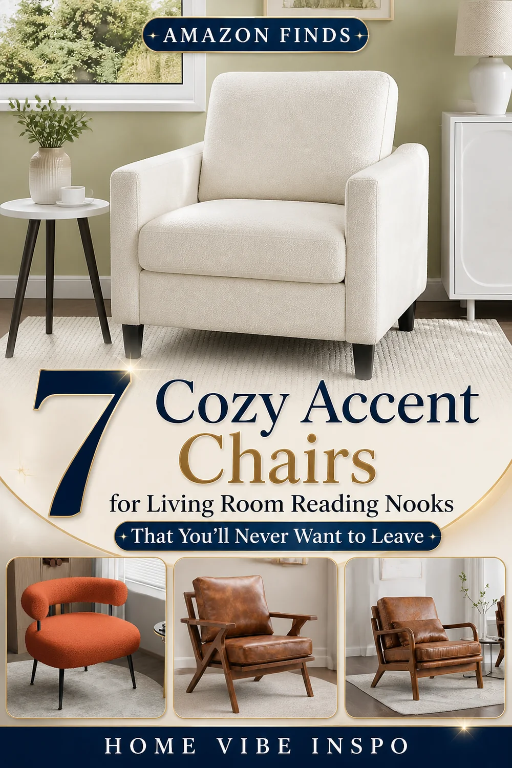 7 Cozy Accent Chairs for Living Room Reading Nooks That You’ll Never Want to Leave