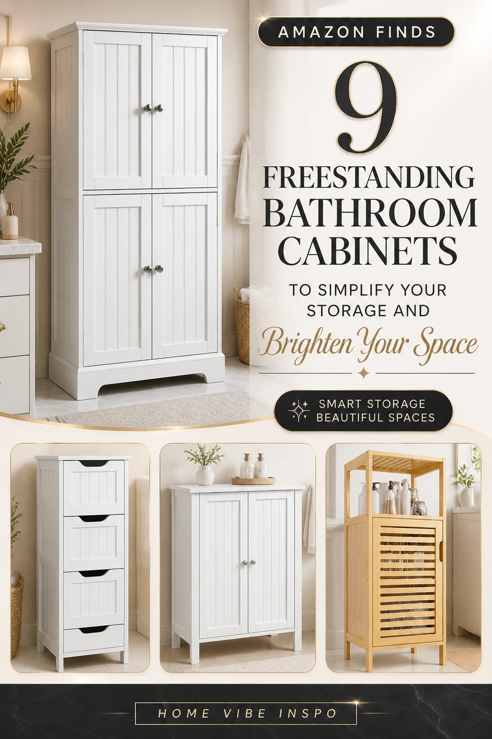 9 Freestanding Bathroom Cabinets to Simplify Your Storage and Brighten Your Space