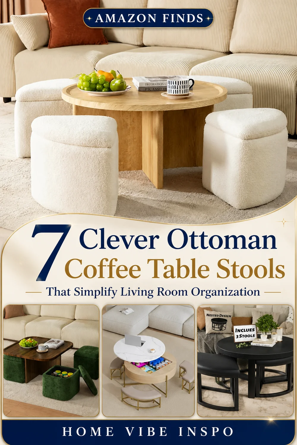 7 Clever Ottoman Coffee Table Stools That Simplify Living Room Organization