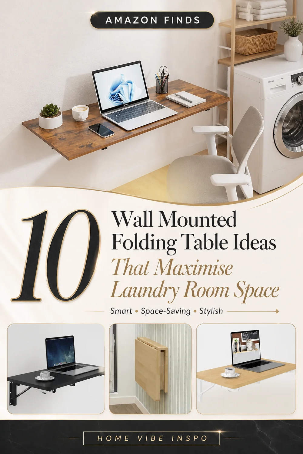 10 Wall Mounted Folding Table Ideas That Maximise Laundry Room Space