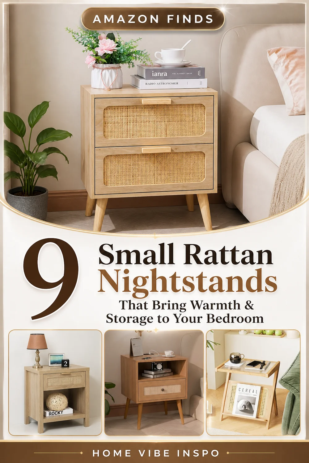 9 Small Rattan Nightstands That Bring Warmth and Storage to Your Bedroom
