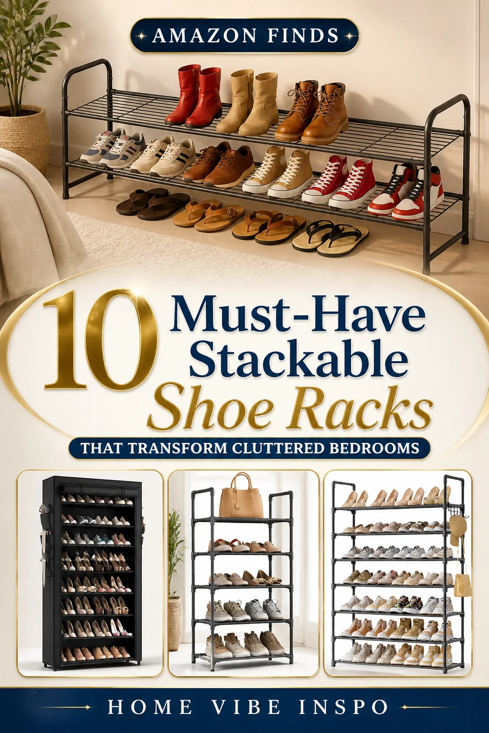 10 Must-Have Stackable Shoe Racks That Transform Cluttered Bedrooms