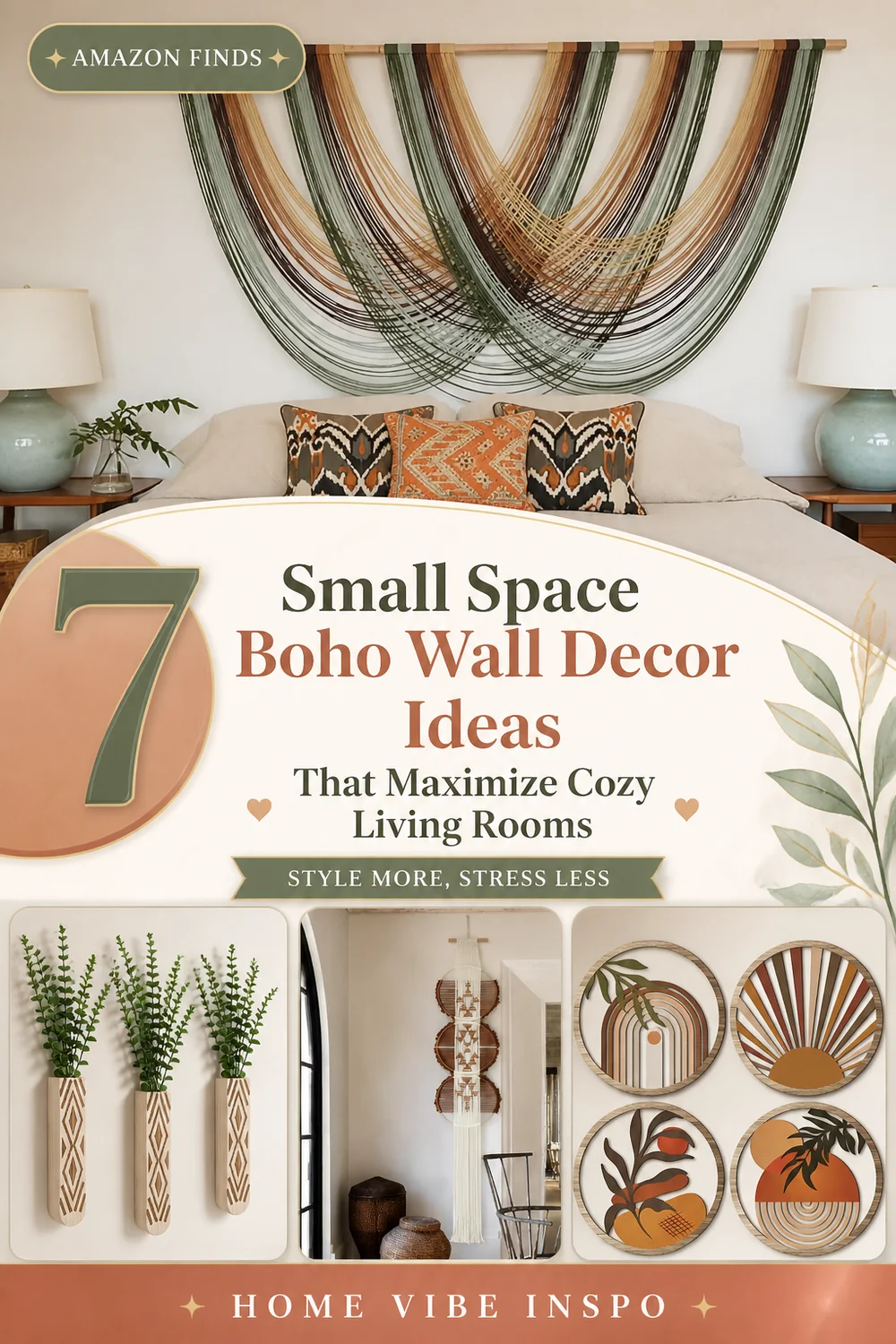 7 Small Space Boho Wall Decor Ideas That Maximize Cozy Living Rooms