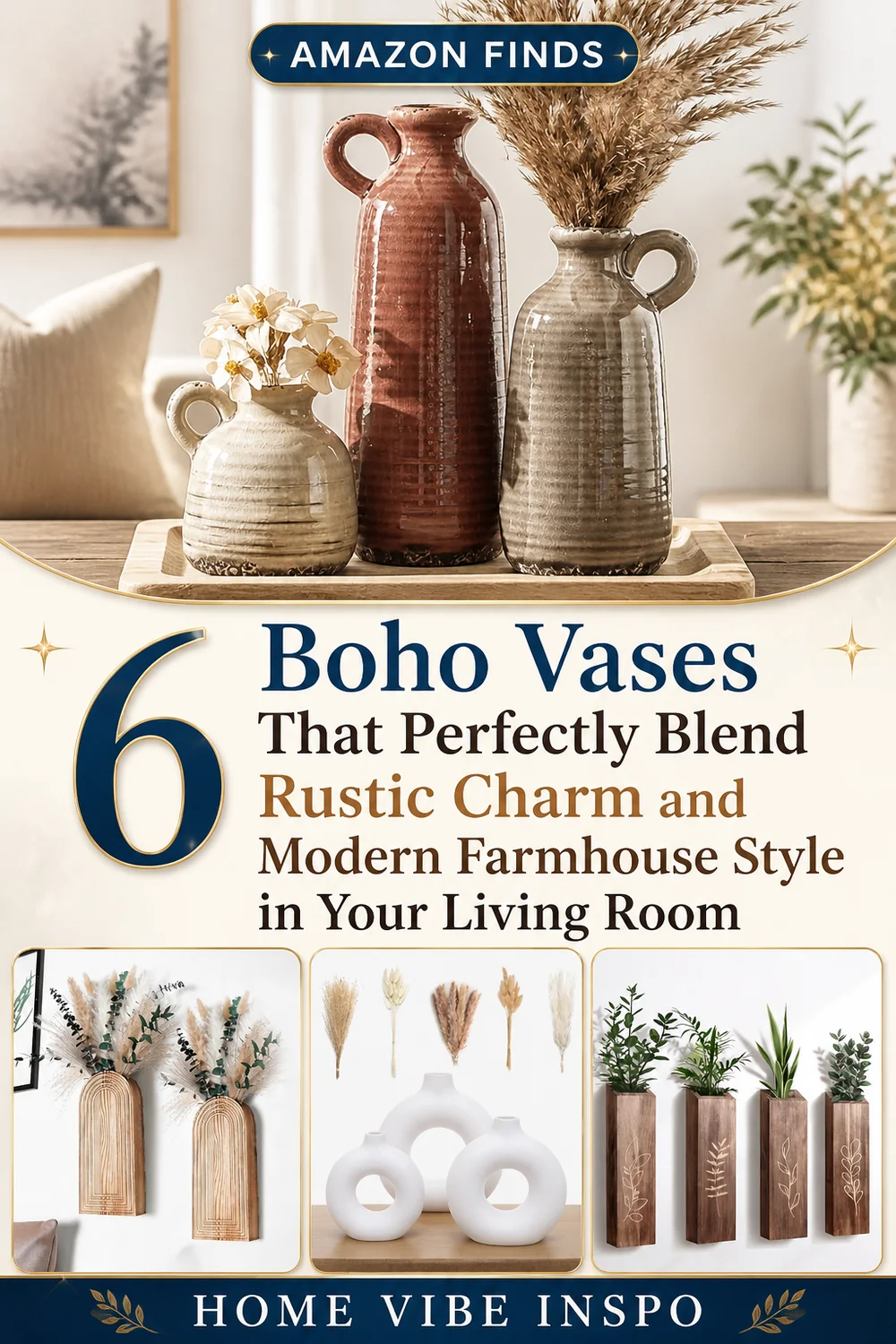 6 Boho Vases That Perfectly Blend Rustic Charm and Modern Farmhouse Style in Your Living Room