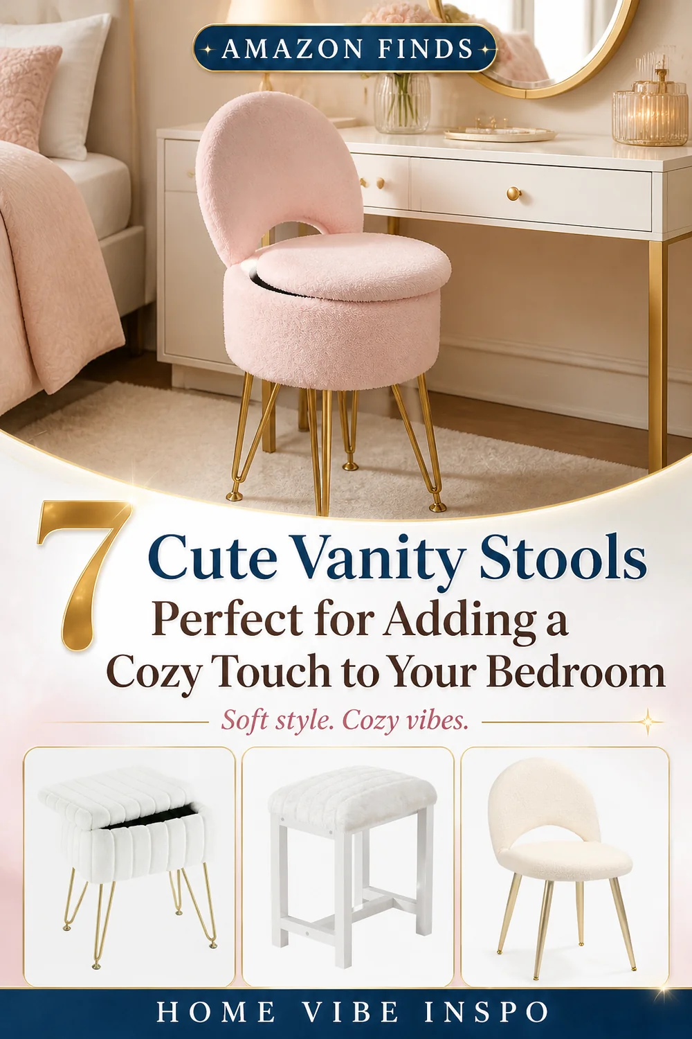 7 Cute Vanity Stools Perfect for Adding a Cozy Touch to Your Bedroom