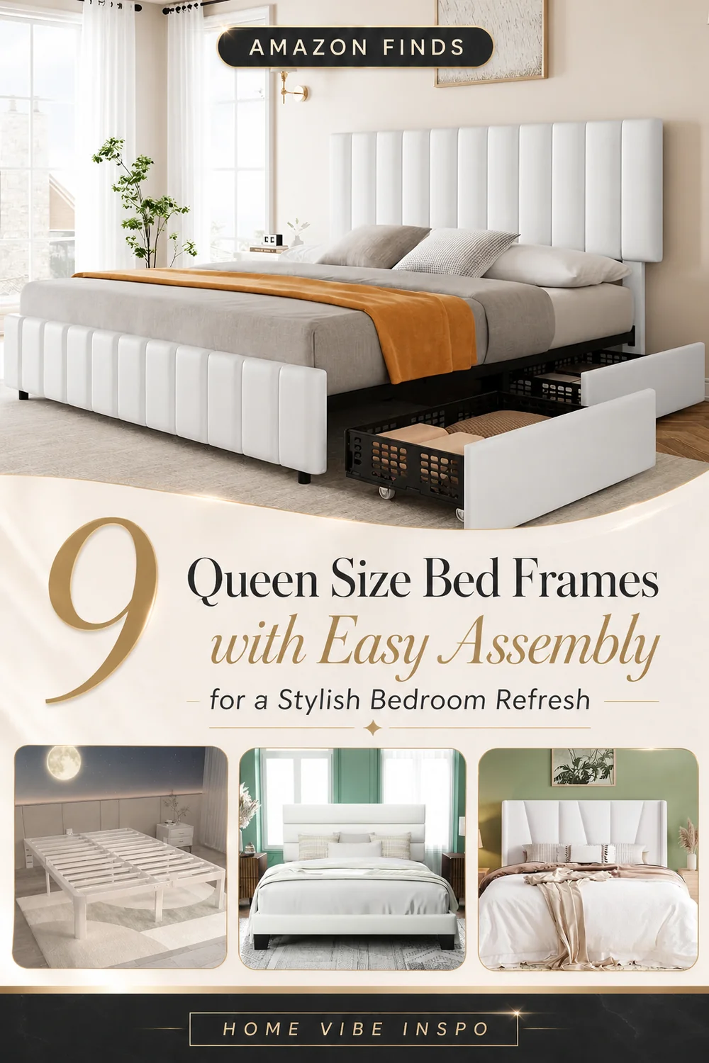 9 Queen Size Bed Frames with Easy Assembly for a Stylish Bedroom Refresh