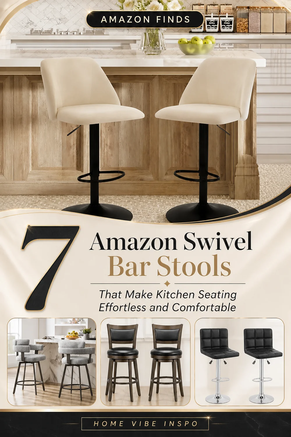 7 Amazon Swivel Bar Stools That Make Kitchen Seating Effortless and Comfortable
