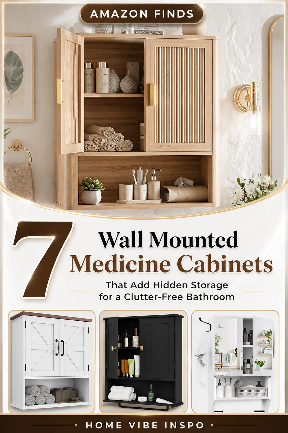 7 Wall Mounted Medicine Cabinets That Add Hidden Storage for a Clutter-Free Bathroom