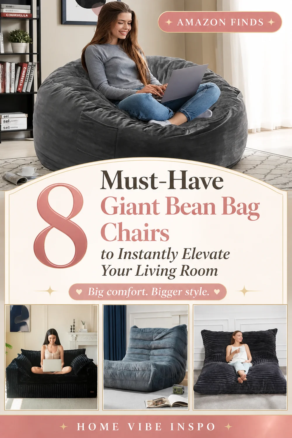 8 Must-Have Giant Bean Bag Chairs to Instantly Elevate Your Living Room